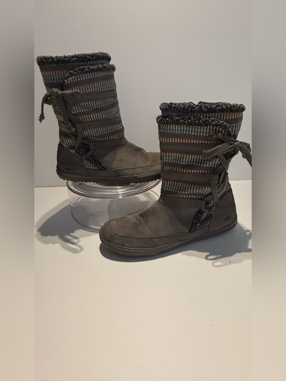 Rocket Dog Gray sweater Knit Multicolor Winter Boots